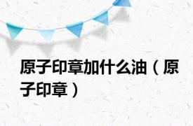 原子印章加什么油（原子印章）