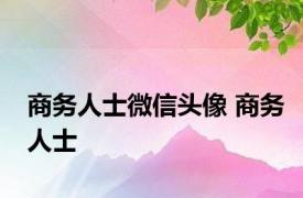 商务人士微信头像 商务人士 