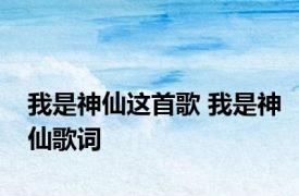 我是神仙这首歌 我是神仙歌词 