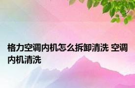 格力空调内机怎么拆卸清洗 空调内机清洗 