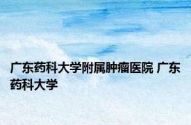 广东药科大学附属肿瘤医院 广东药科大学 