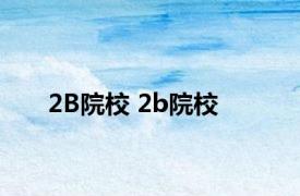 2B院校 2b院校 
