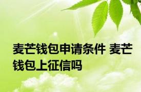 麦芒钱包申请条件 麦芒钱包上征信吗