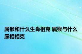 属猴和什么生肖相克 属猴与什么属相相克 
