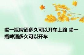 喝一瓶啤酒多久可以开车上路 喝一瓶啤酒多久可以开车 