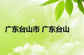 广东台山市 广东台山 