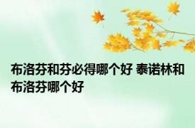 布洛芬和芬必得哪个好 泰诺林和布洛芬哪个好 