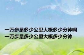 一万步是多少公里大概多少分钟啊 一万步是多少公里大概多少分钟