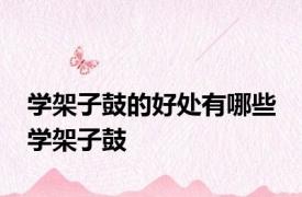 学架子鼓的好处有哪些 学架子鼓 