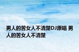 男人的苦女人不清楚DJ原唱 男人的苦女人不清楚 