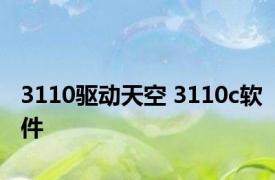 3110驱动天空 3110c软件 