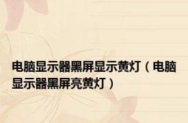 电脑显示器黑屏显示黄灯（电脑显示器黑屏亮黄灯）
