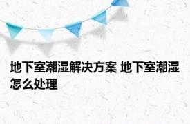 地下室潮湿解决方案 地下室潮湿怎么处理 