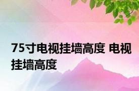 75寸电视挂墙高度 电视挂墙高度 