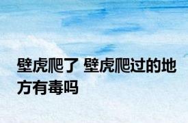 壁虎爬了 壁虎爬过的地方有毒吗 