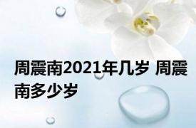 周震南2021年几岁 周震南多少岁 