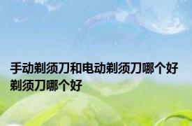 手动剃须刀和电动剃须刀哪个好 剃须刀哪个好 