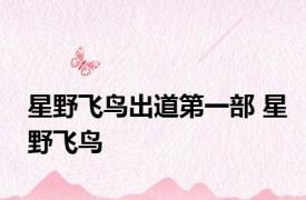 星野飞鸟出道第一部 星野飞鸟 
