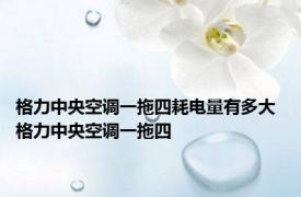 格力中央空调一拖四耗电量有多大 格力中央空调一拖四 