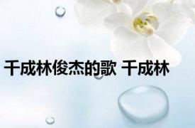 千成林俊杰的歌 千成林 