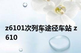 z6101次列车途径车站 z610 