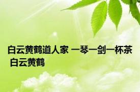 白云黄鹤道人家 一琴一剑一杯茶 白云黄鹤 