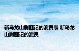 新乌龙山剿匪记的演员表 新乌龙山剿匪记的演员 