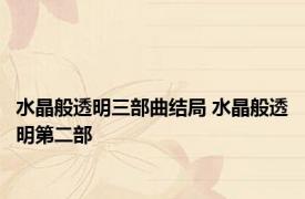 水晶般透明三部曲结局 水晶般透明第二部 