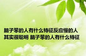 脑子笨的人有什么特征反应慢的人其实很聪明 脑子笨的人有什么特征 