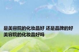 是美容院的化妆品好 还是品牌的好 美容院的化妆品好吗 