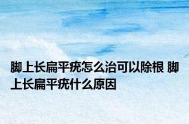 脚上长扁平疣怎么治可以除根 脚上长扁平疣什么原因 