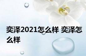 奕泽2021怎么样 奕泽怎么样 