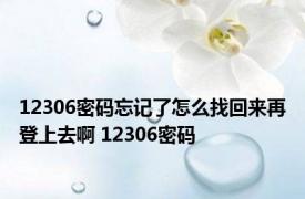 12306密码忘记了怎么找回来再登上去啊 12306密码 