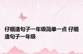 仔细造句子一年级简单一点 仔细造句子一年级 
