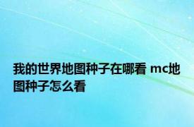我的世界地图种子在哪看 mc地图种子怎么看 