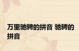 万里驰骋的拼音 驰骋的拼音 