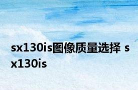 sx130is图像质量选择 sx130is 