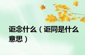讵念什么（讵同是什么意思）