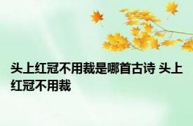 头上红冠不用裁是哪首古诗 头上红冠不用裁 