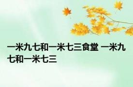 一米九七和一米七三食堂 一米九七和一米七三 