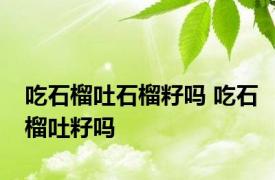 吃石榴吐石榴籽吗 吃石榴吐籽吗 