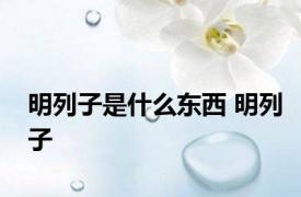 明列子是什么东西 明列子 