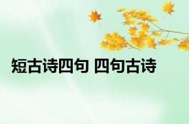 短古诗四句 四句古诗 