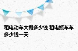 租电动车大概多少钱 租电瓶车车多少钱一天 