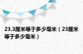 23.3厘米等于多少毫米（23厘米等于多少毫米）