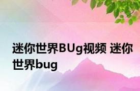 迷你世界BUg视频 迷你世界bug 