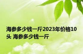 海参多少钱一斤2023年价格10头 海参多少钱一斤 