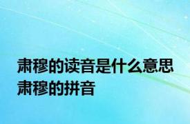 肃穆的读音是什么意思 肃穆的拼音 