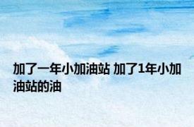 加了一年小加油站 加了1年小加油站的油 