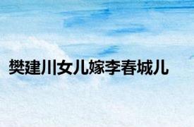 樊建川女儿嫁李春城儿